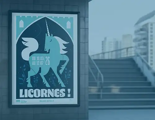 Création d'affiche – Exposition Licornes – Identité visuelle